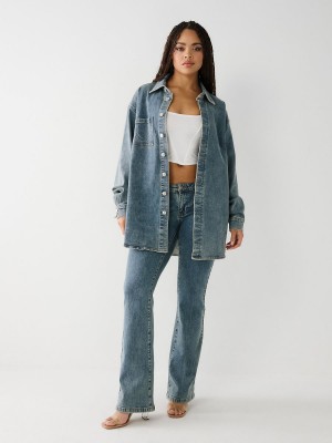 Chemises True Religion Oversized Denim Lavage | NQ5742680