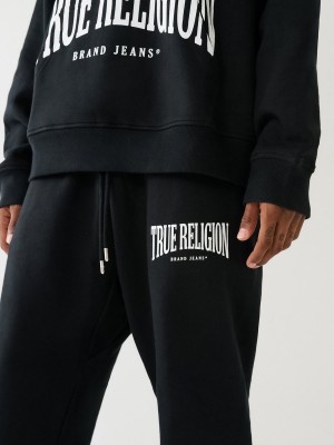 Pantalon Jogging True Religion Relaxed Arched Logo Noir | GS3489526