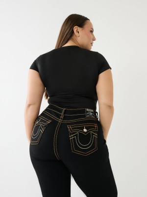 Straight Jeans True Religion Plus Becca Big T Noir | IA4917820