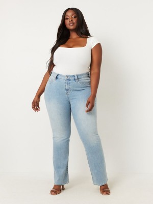 Straight Jeans True Religion Plus Billie Mid Rise Peak Spot | QO8456720