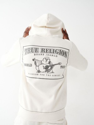 Sweat a Capuche True Religion Big T Zip Blanche | TZ2457698