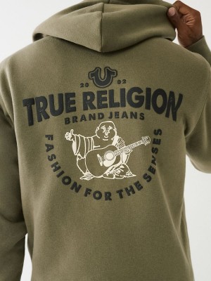 Sweat a Capuche True Religion Buddha Logo Zip Vert | IU3698251