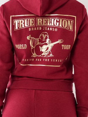 Sweat a Capuche True Religion Buddha Zip Cranberry | RA4205193