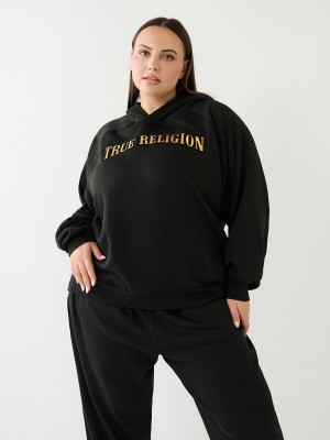 Sweat a Capuche True Religion Relaxed Noir | AI9216308