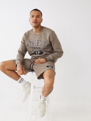 Sweatshirt True Religion Athlétiques Crewneck Dirty Smaragd | BO9864215