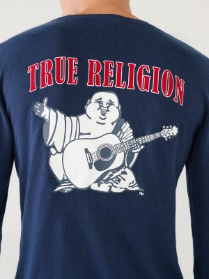 Sweatshirt True Religion Buddha Logo Pull Navy/Sapphire | GU0917532