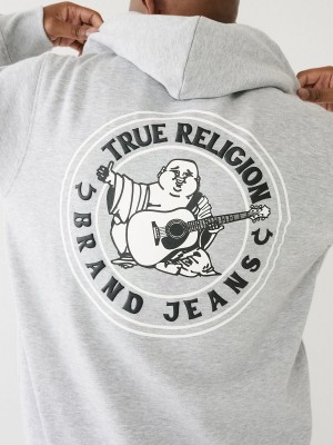 Sweatshirt True Religion Buddha Logo Seal Zip Grise | QI9452708