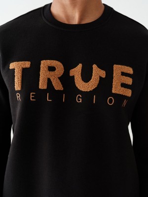 Sweatshirt True Religion Crewneck Noir | HR2946718