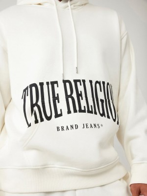 Sweatshirt True Religion Logo Relaxed Blanche | GK4839562