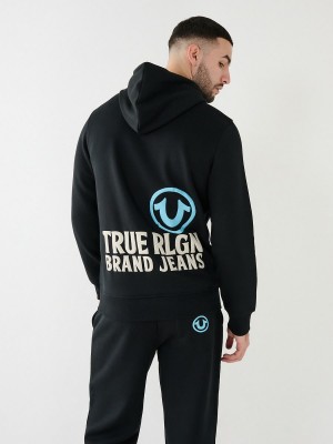 Sweatshirt True Religion Puff Trbj Zip Up Noir | YL3576902