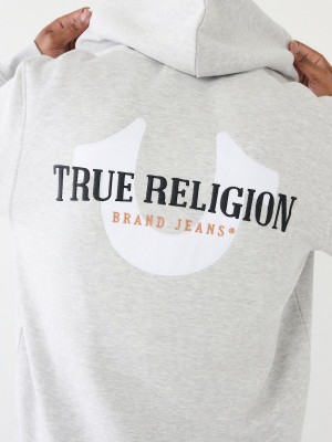 Sweatshirt True Religion Zip Grise | QL9741530