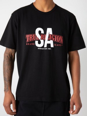 T Shirts True Religion Sebastien Ami X Collaboration Noir | JN8279503