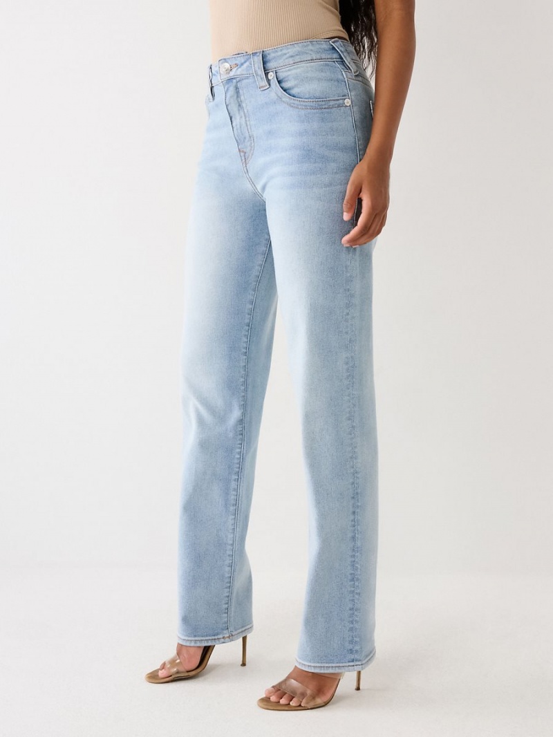 Straight Jeans True Religion Sarah High Rise Lavage Clair | WS0741893