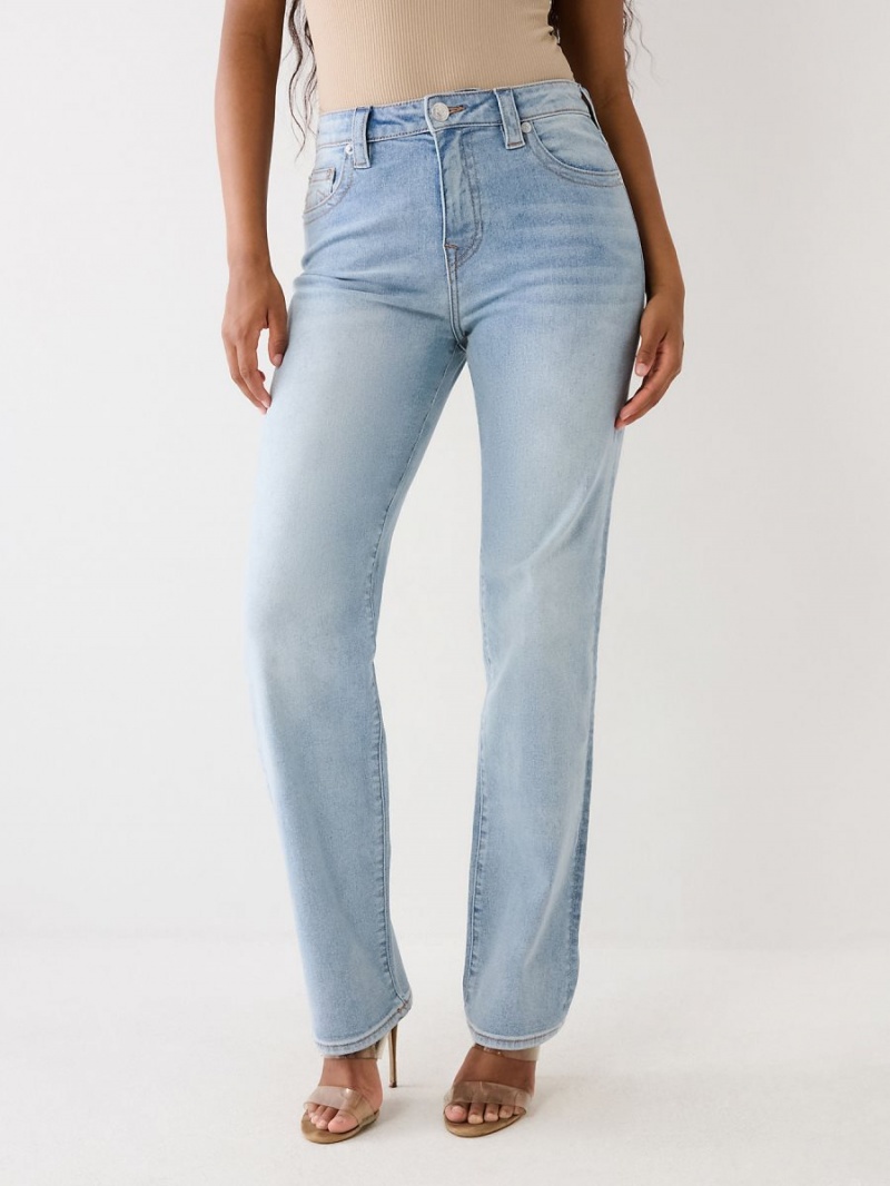 Straight Jeans True Religion Sarah High Rise Lavage Clair | WS0741893