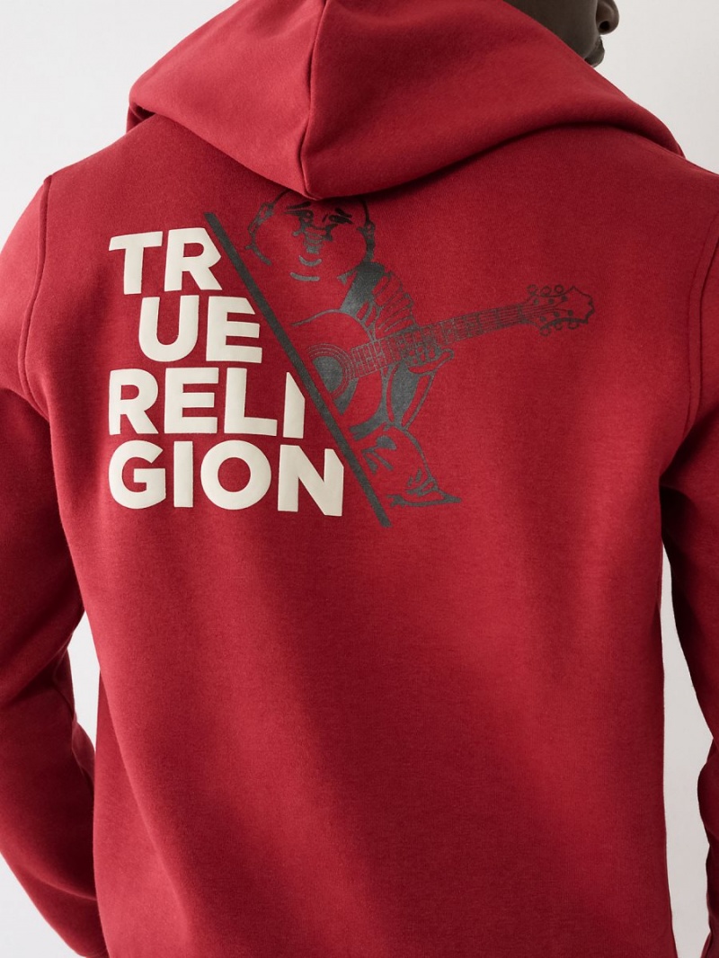 Sweatshirt True Religion Zip Rouge | ZC2918637