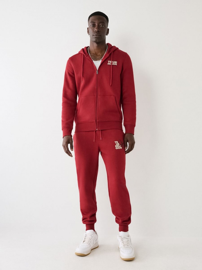 Sweatshirt True Religion Zip Rouge | ZC2918637